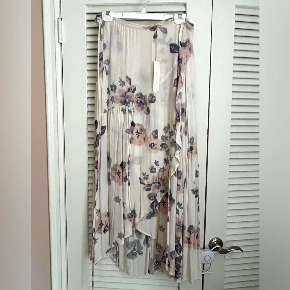 Love stitch wrap maxi skirt